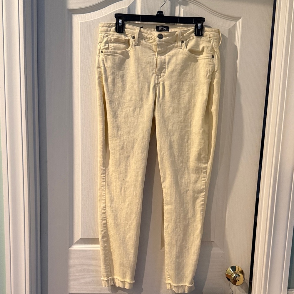 NYDJ Women's Light yellow Ami Skinny Jeans